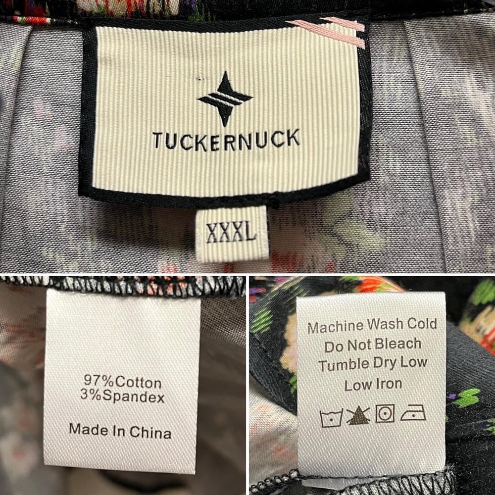Tuckernuck Tate Dress Onyx Falling Flowers Bouquet Floral Ruffle Pleated Hem 3XL - Picture 5 of 11